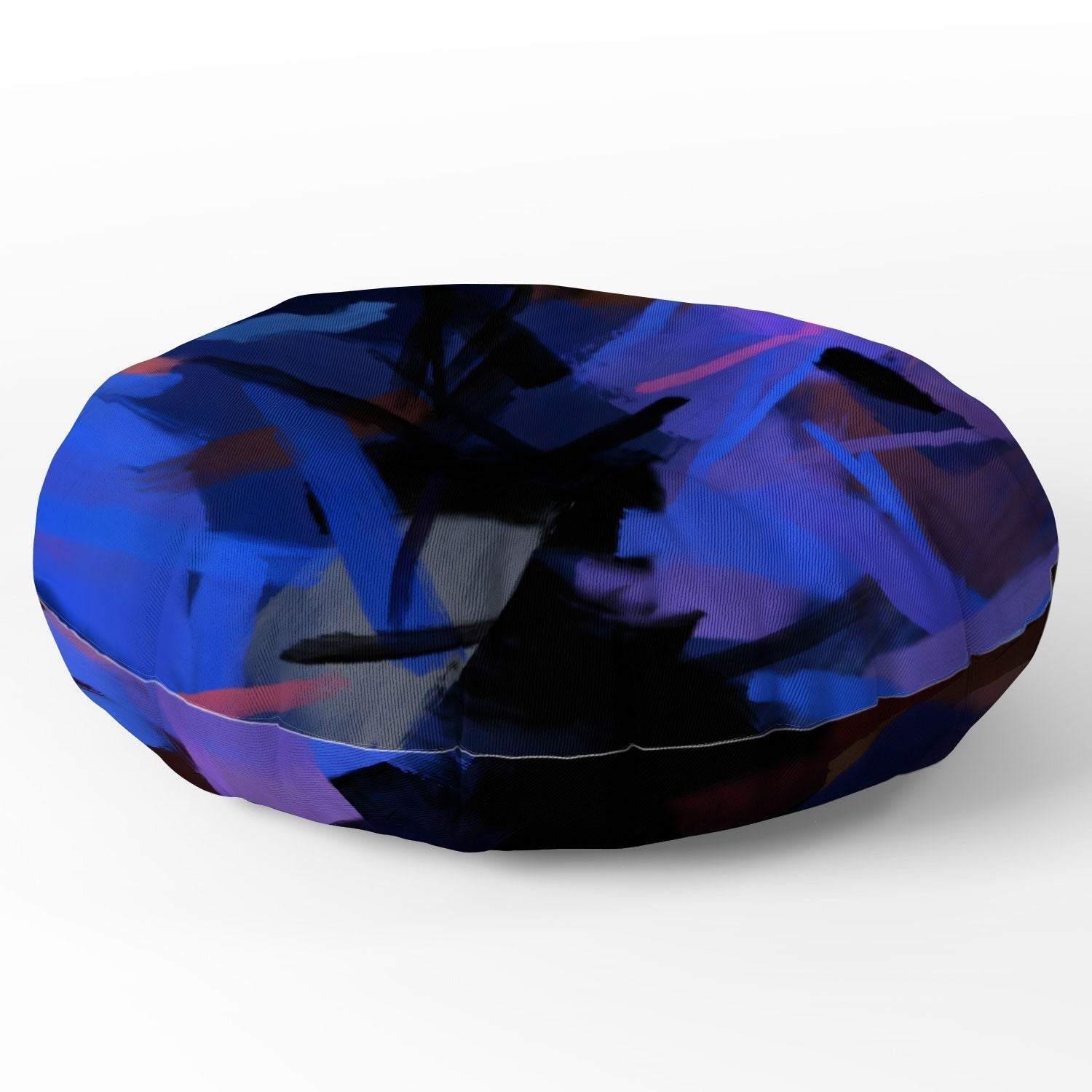 83 Oranges Midnight Sparks Floor Pillow Round