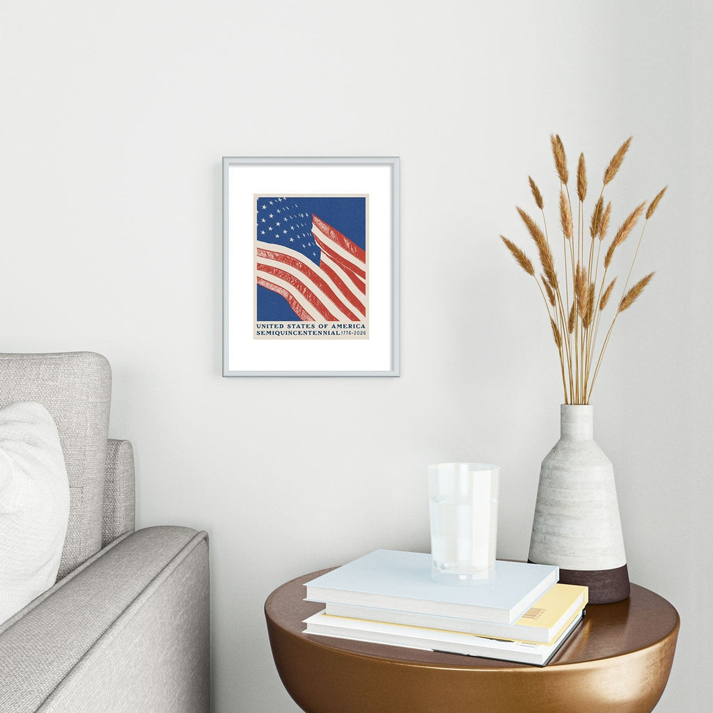 DENY Designs Stars n Stripes Semiquincentennial Metal Framed Art Print
