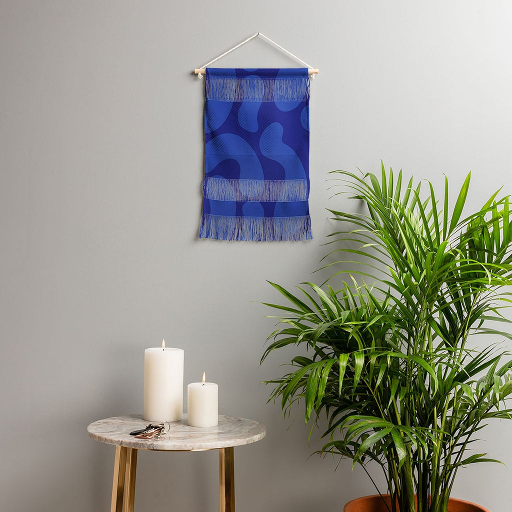 Camilla Foss Blue Pebble Wall Hanging Portrait