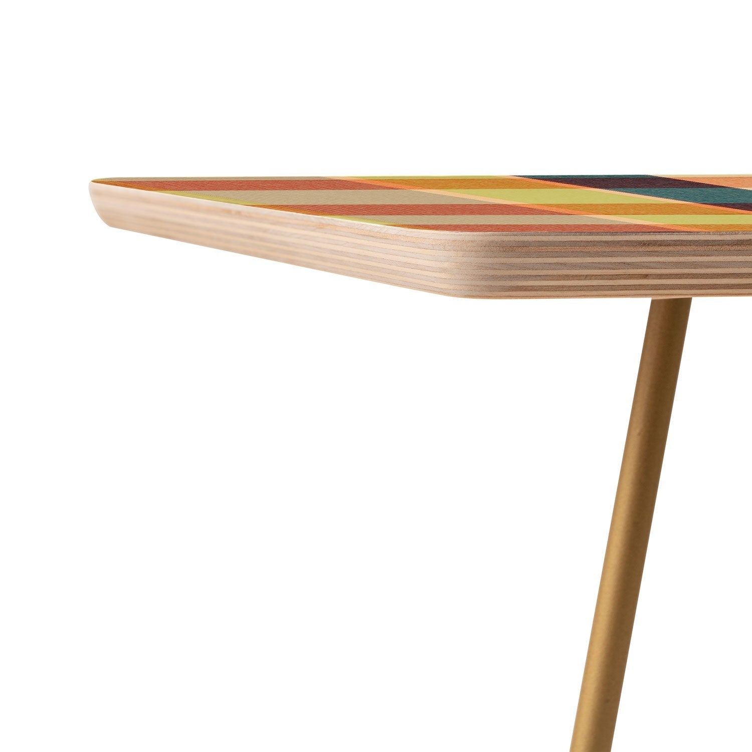 Marta Barragan Camarasa Retro Picnic Plaid Warm Tones Side Table