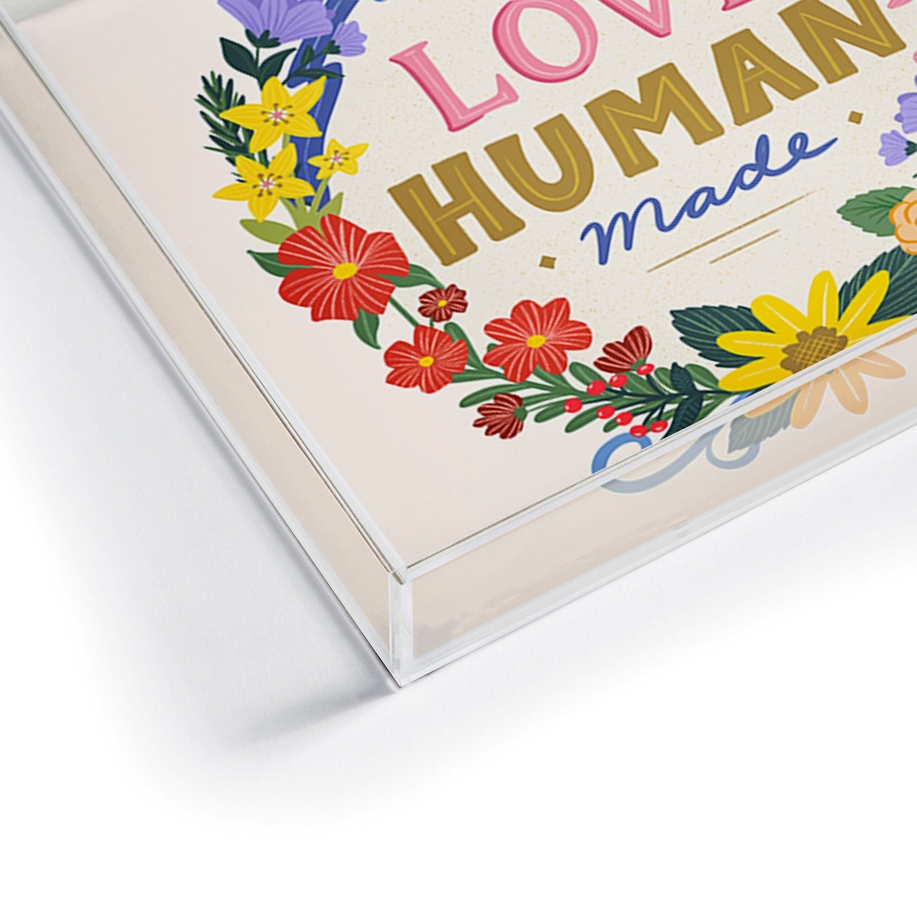 Design by Spark Love Human Made Floral Wreath Acrylic Tray