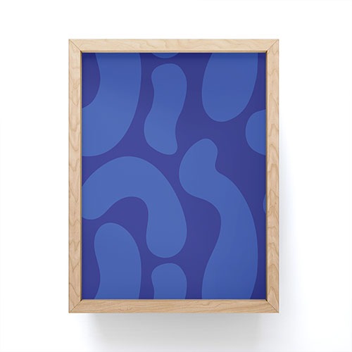 Camilla Foss Blue Pebble Framed Mini Art Print