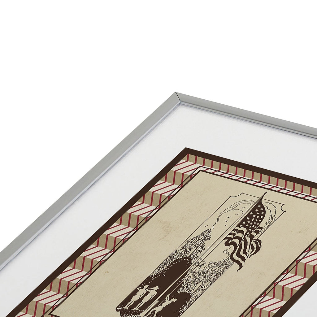 DENY Designs Flag Raisers Striped Square Metal Framed Art Print