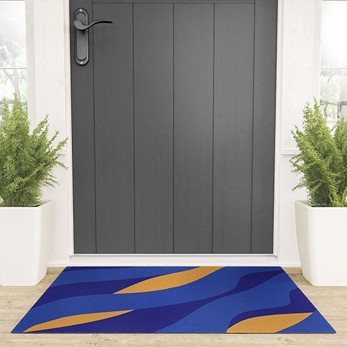 Camilla Foss Pebbles in Stream Welcome Mat