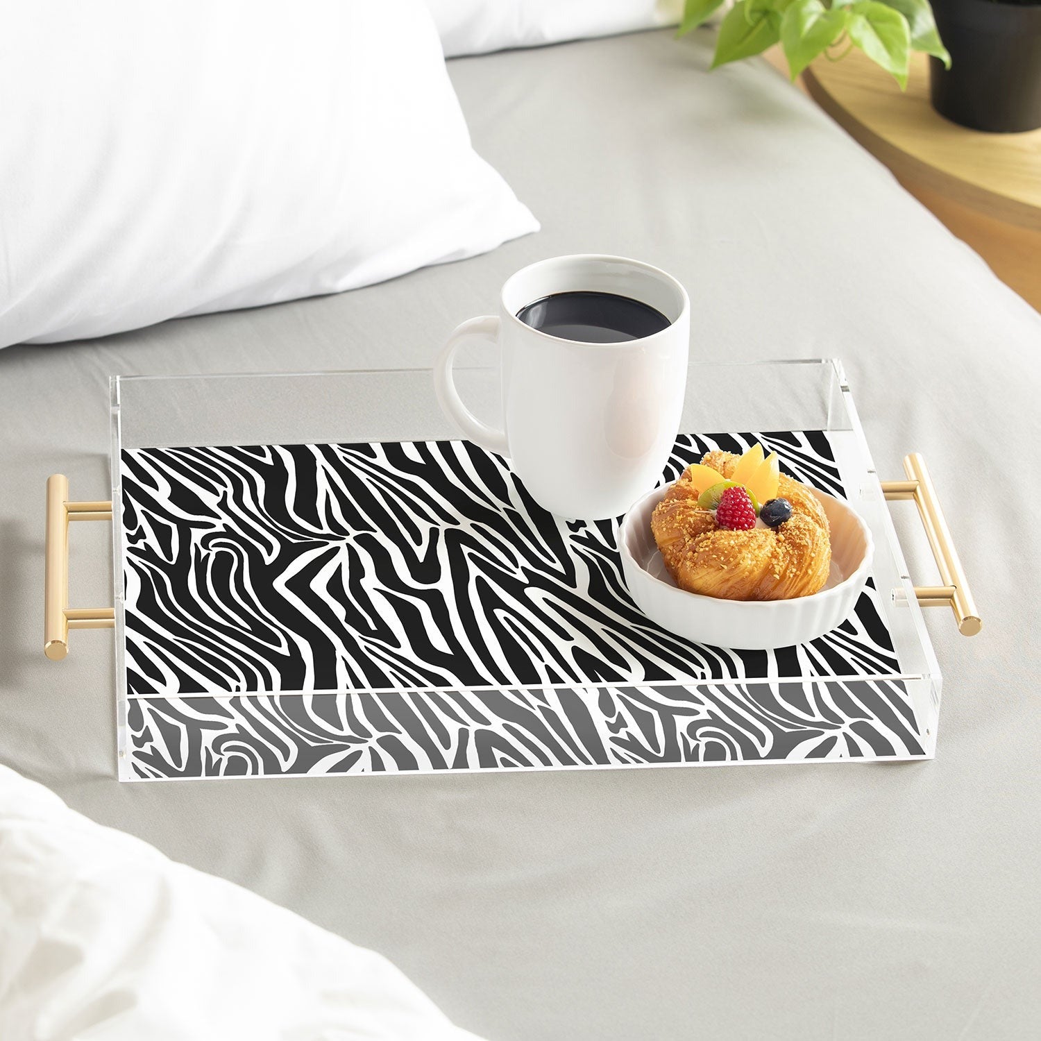 Jennifer Labre Wild Zebra Acrylic Tray
