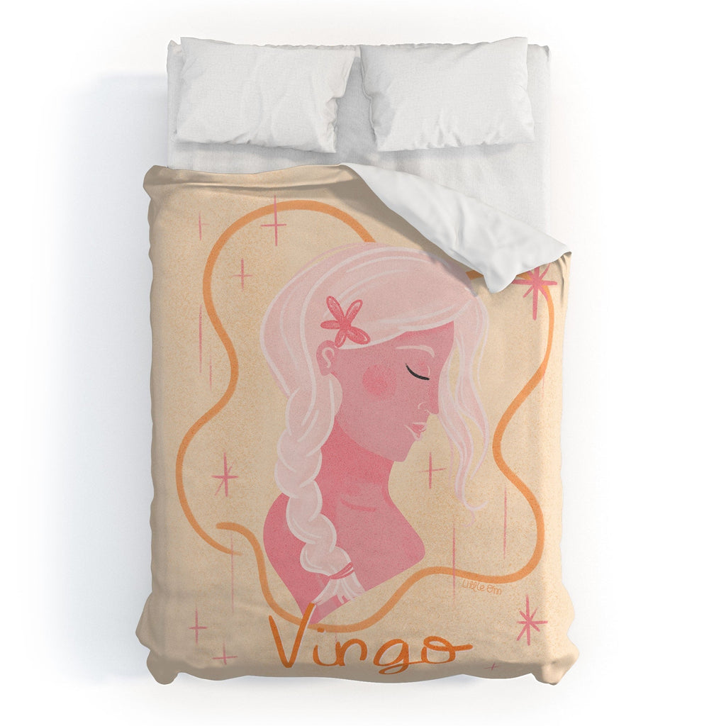 Little Om Zodiac Sign Virgo Duvet Cover