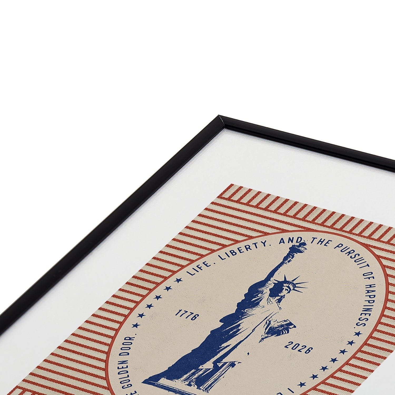 DENY Designs Life Liberty Metal Framed Art Print