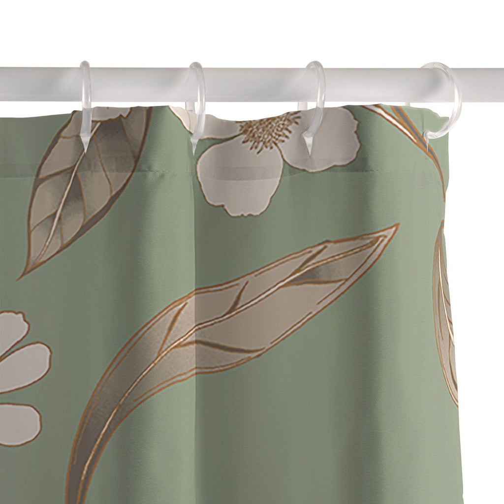 Gabriela Fuente Olive Floral Roberta Shower Curtain