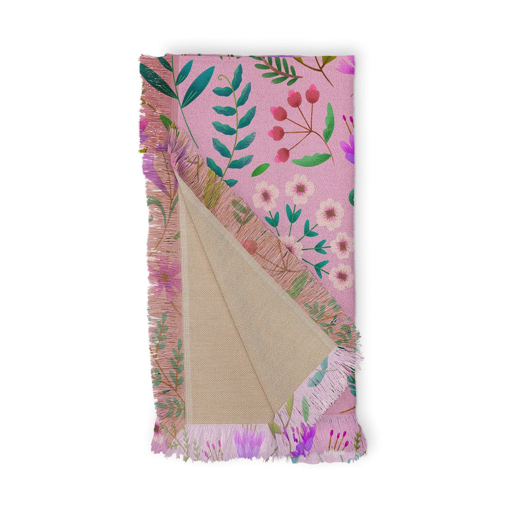 Pimlada Phuapradit Ditsy Purple Floral Half Drop Throw Blanket