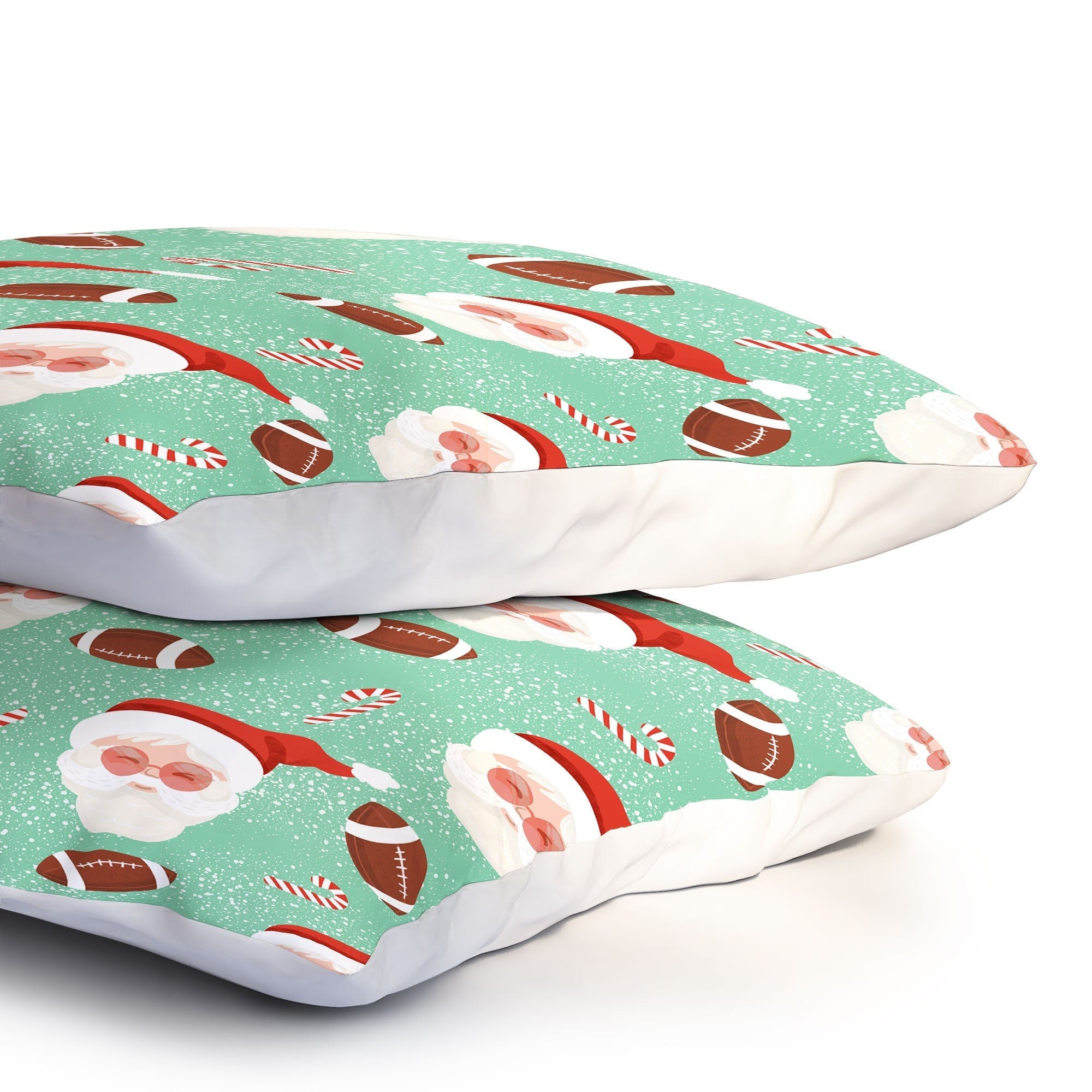 Design by Spark Sporty Football Santa Holiday Pillow Shams