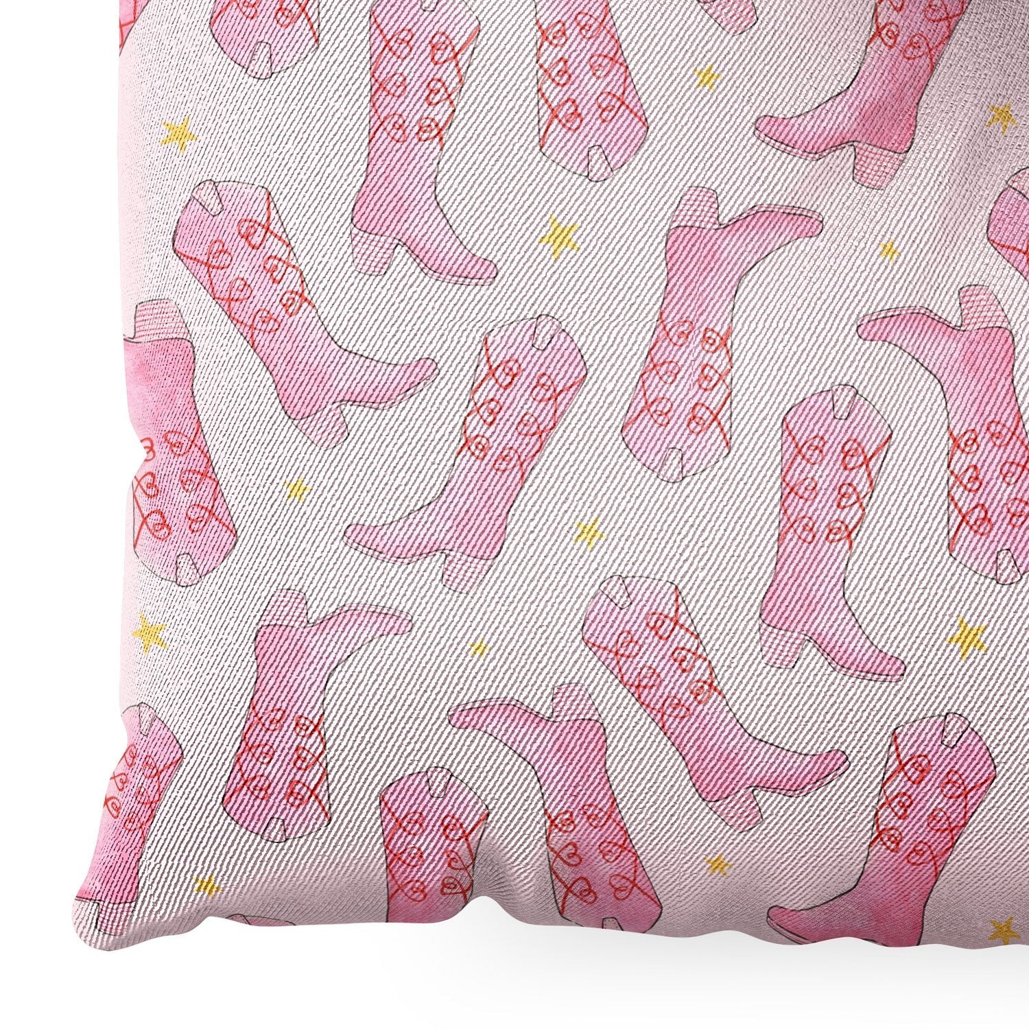 Love_Ryming Stars and Boots Floor Pillow Square