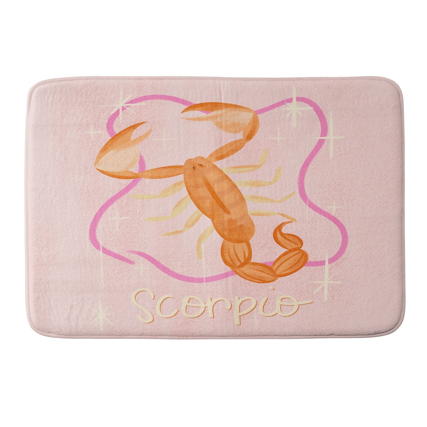 Little Om Zodiac Sign Scorpio Memory Foam Bath Mat