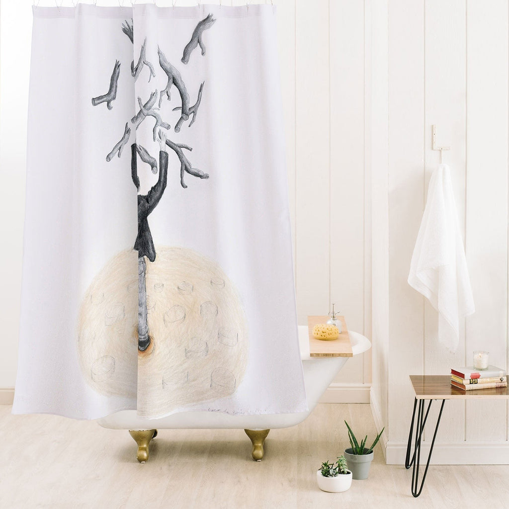 Coco de Paris Wood in the sky Shower Curtain