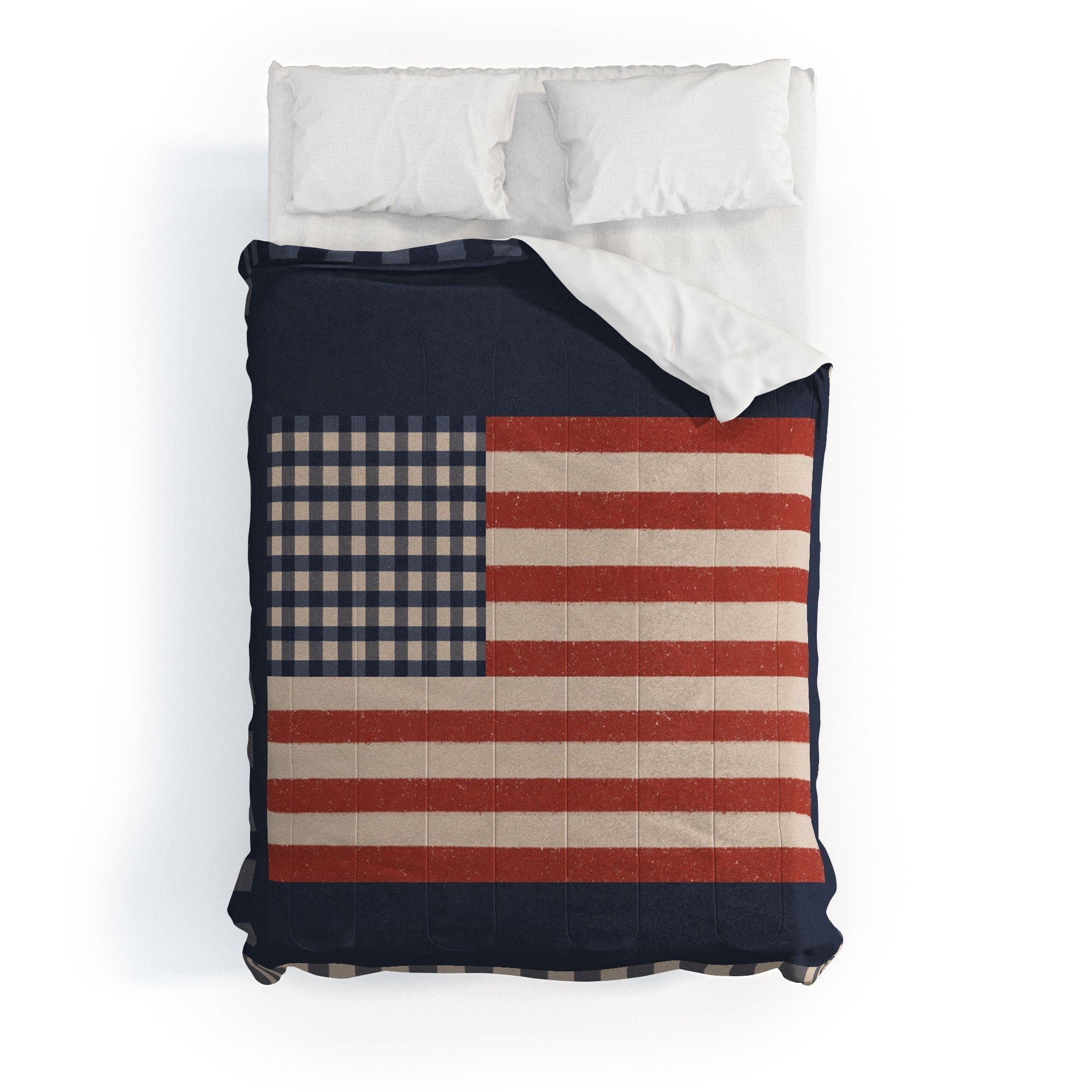 DENY Designs Gingham Flag Comforter