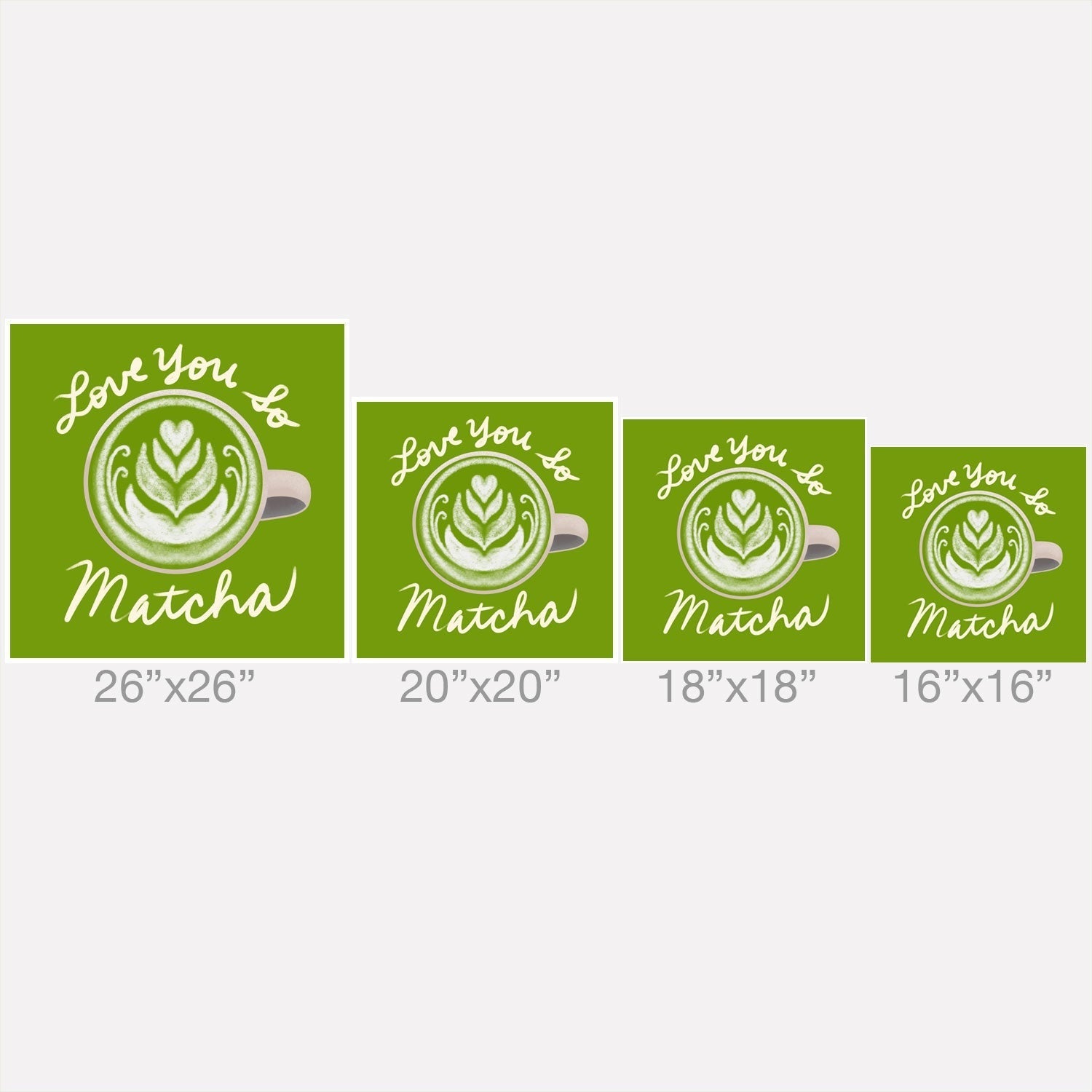 Design by Spark Love You So Matcha Outdoor Throw Pillow