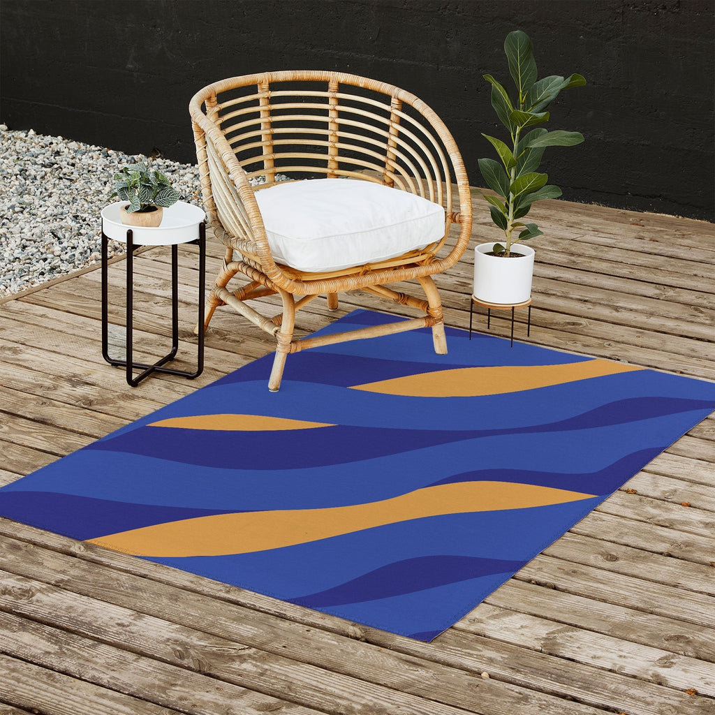 Camilla Foss Pebbles in Stream Outdoor Rug