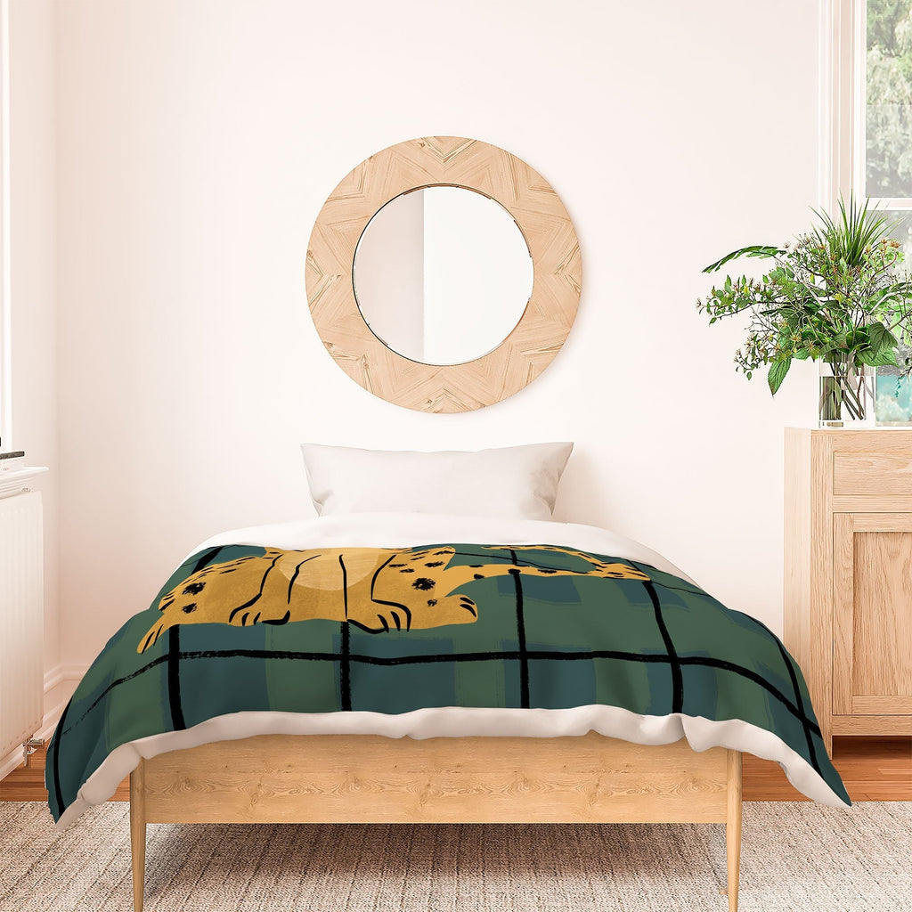 Design by Spark Cheetah Cool Cat Duvet Cover