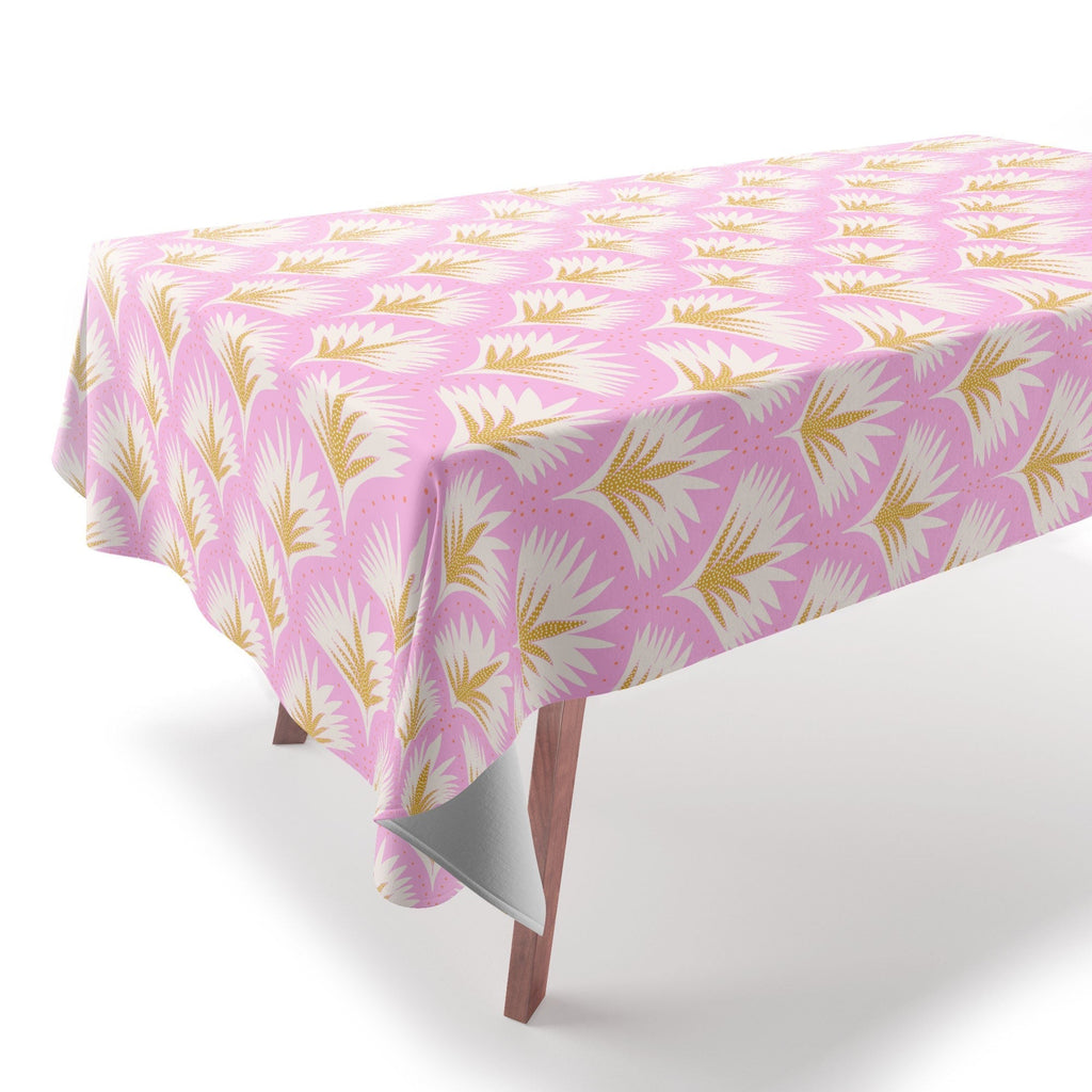 Jennifer Labre Pink Palmetto Tablecloth