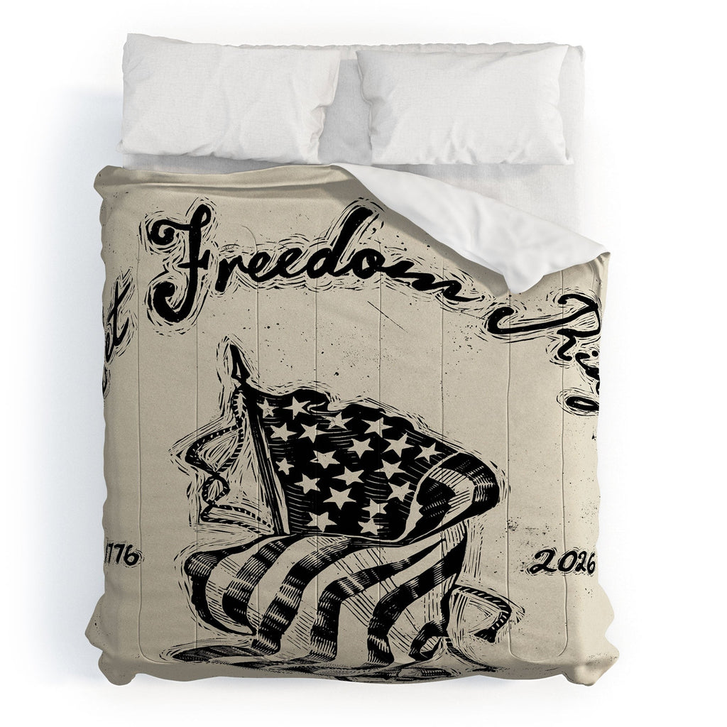 DENY Designs Let Freedom Ring Block Comforter