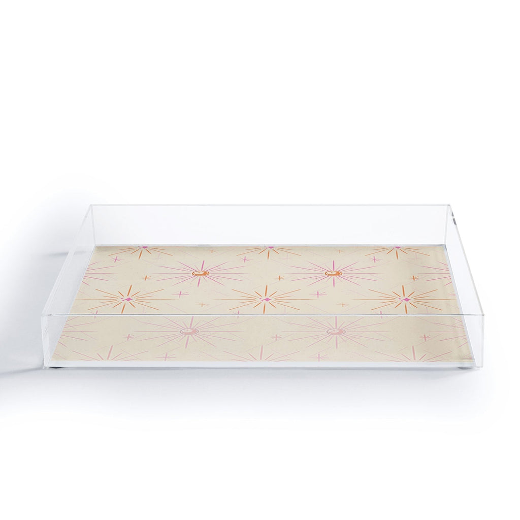 Little Om Pattern Little Moon cream Acrylic Tray
