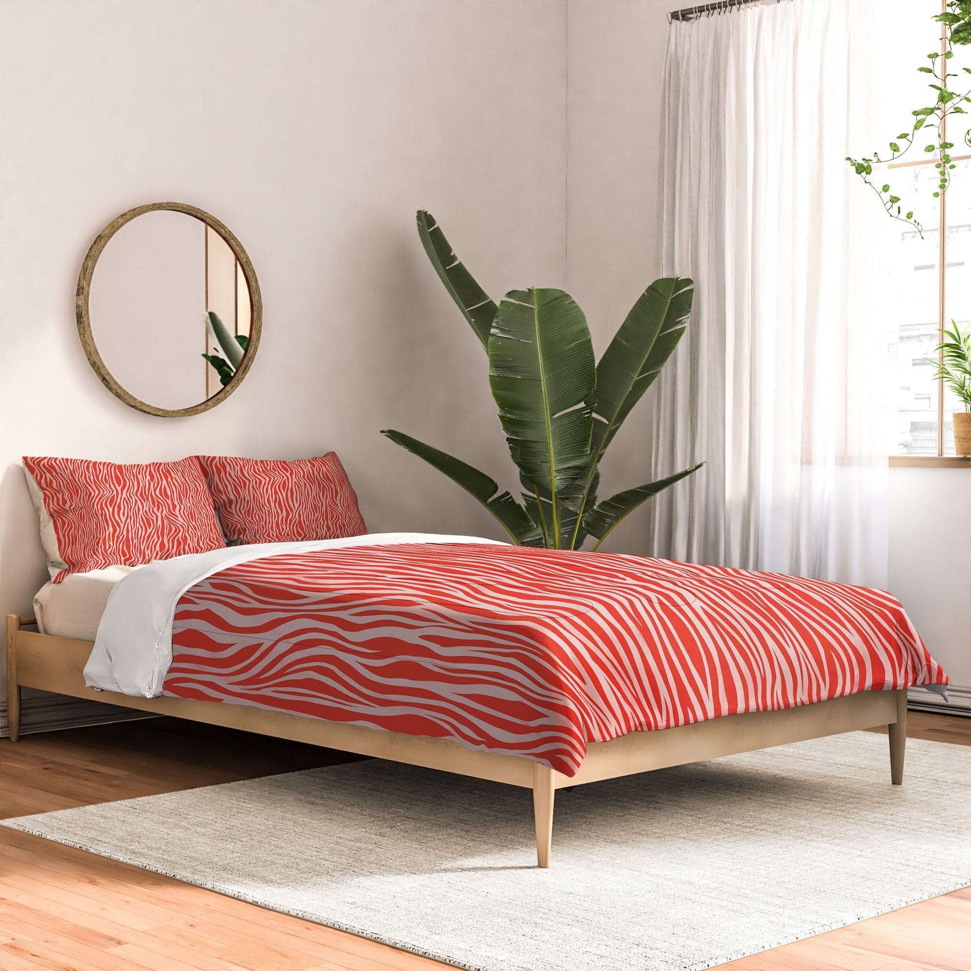 Avenie BR Red Zebra Stripe Comforter