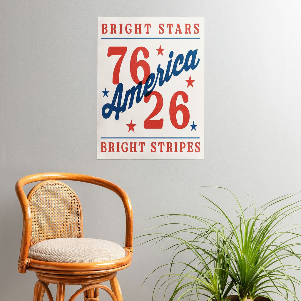 DENY Designs Bright Stars Bright Stripes Poster