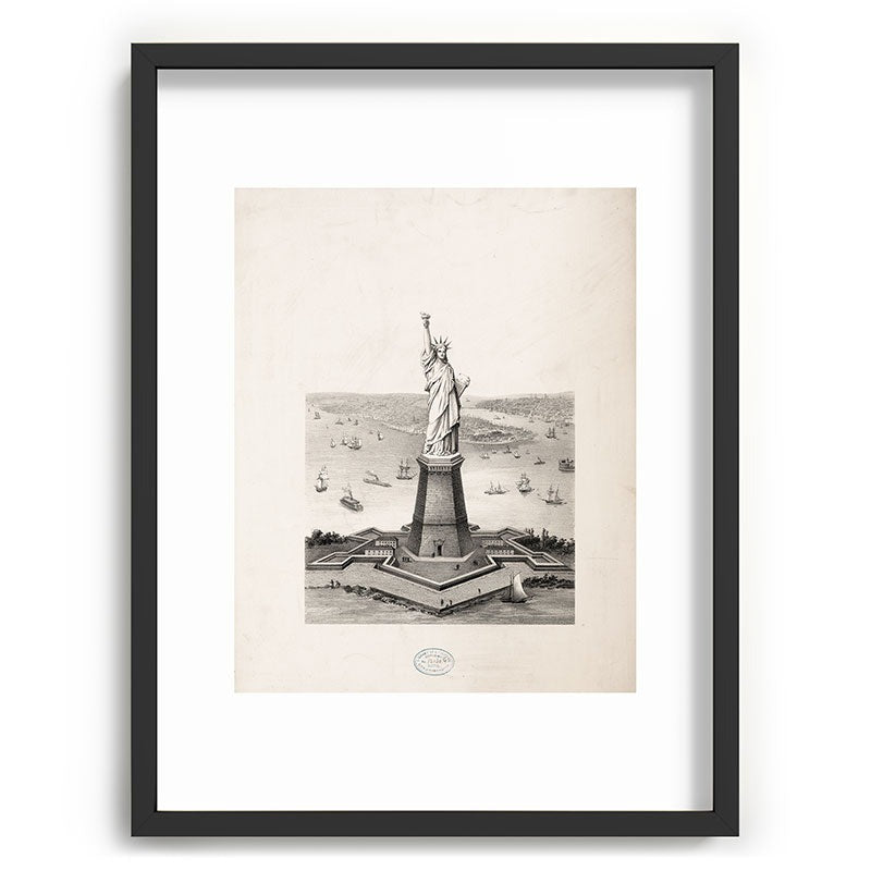 DENY Designs Vintage Lady Liberty Recessed Framing Rectangle