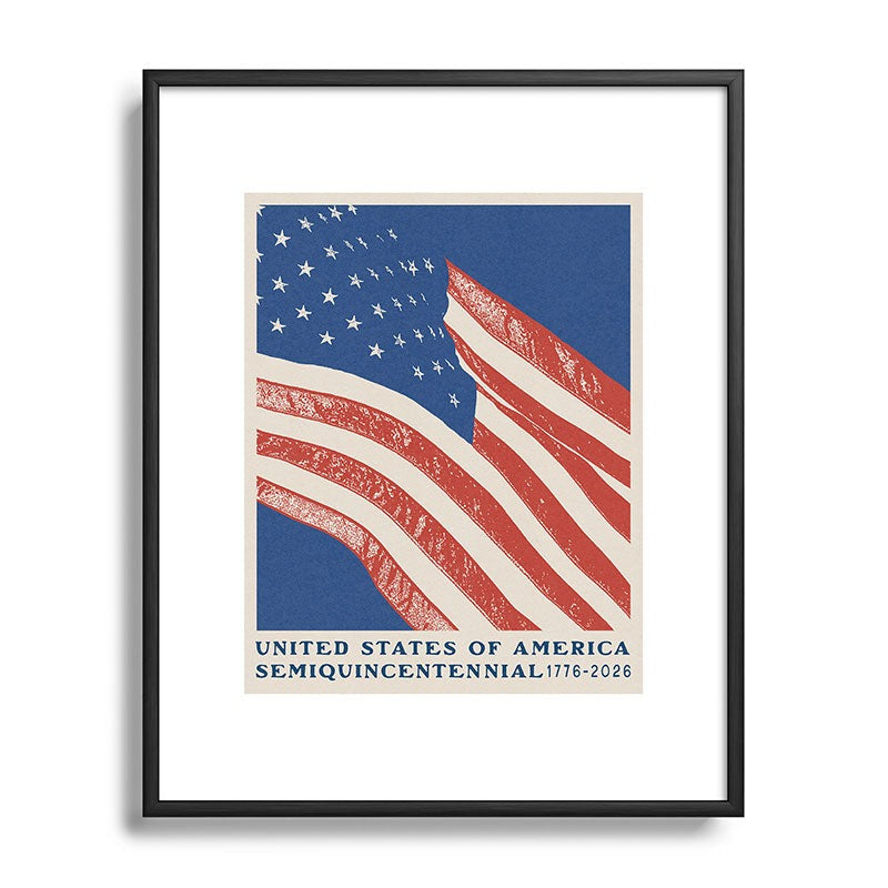 DENY Designs Stars n Stripes Semiquincentennial Metal Framed Art Print