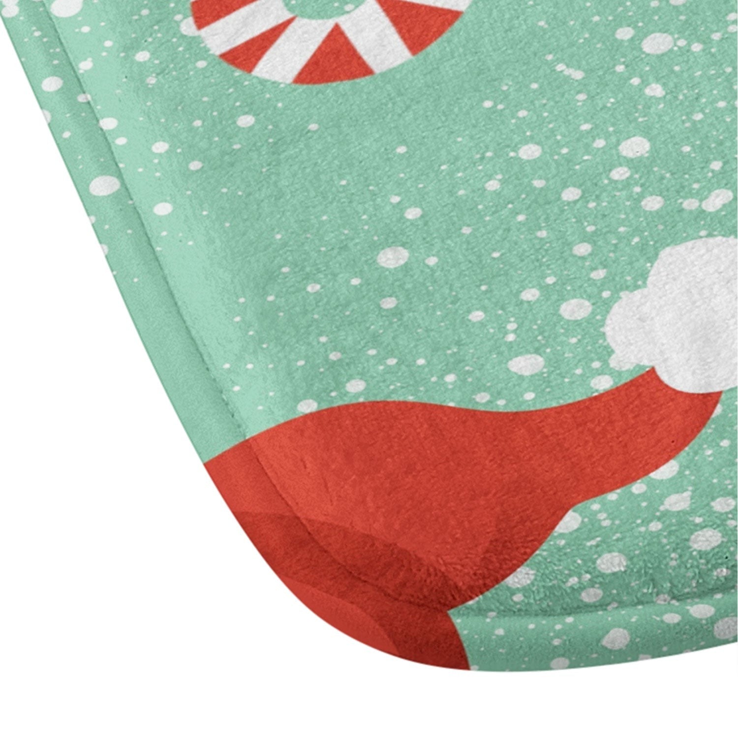 Design by Spark Sporty Football Santa Holiday Memory Foam Bath Mat