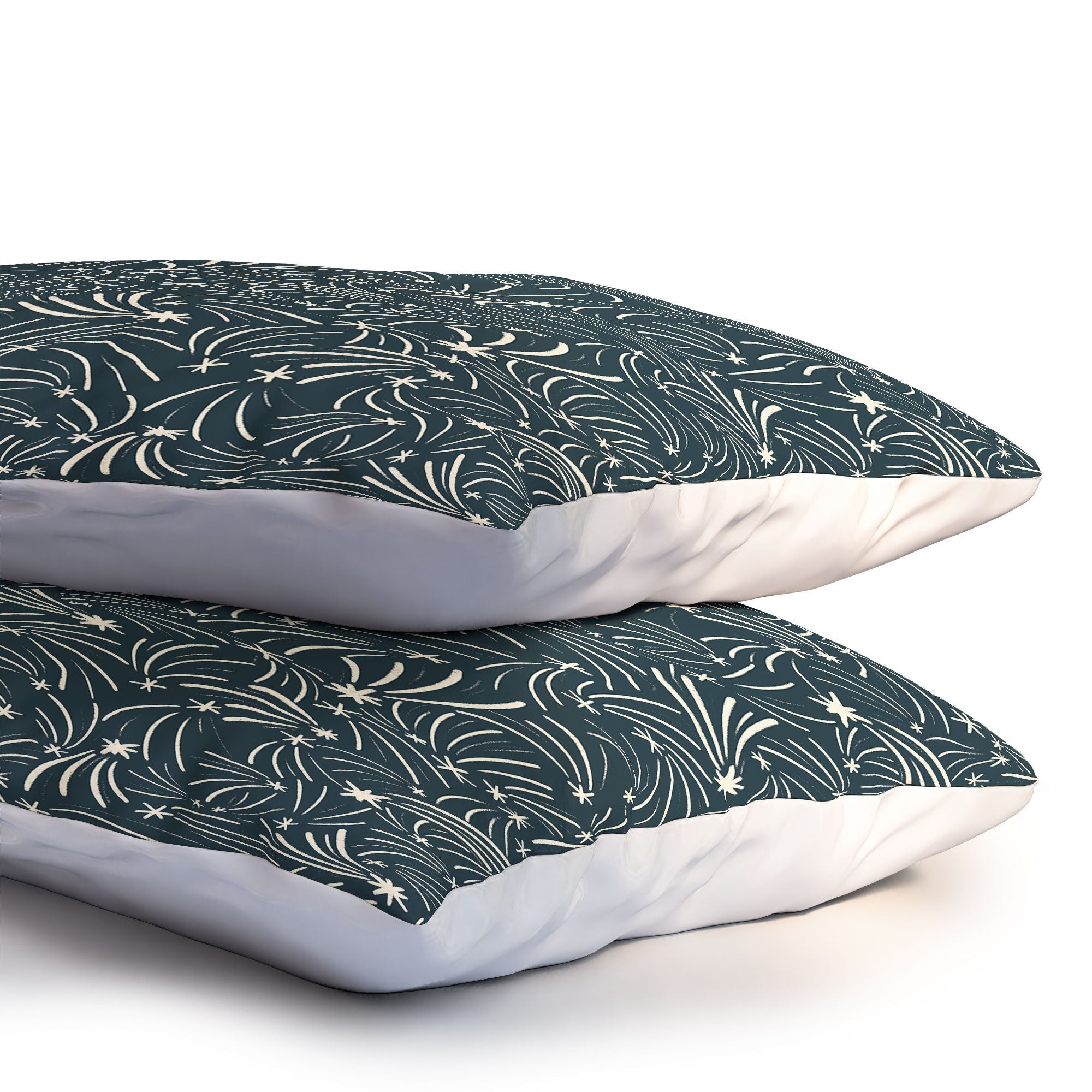 Little Om Pattern Shooting Stars blue Pillow Shams