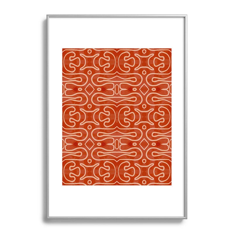 Mirimo Venexiana Burnt Orange Metal Framed Art Print