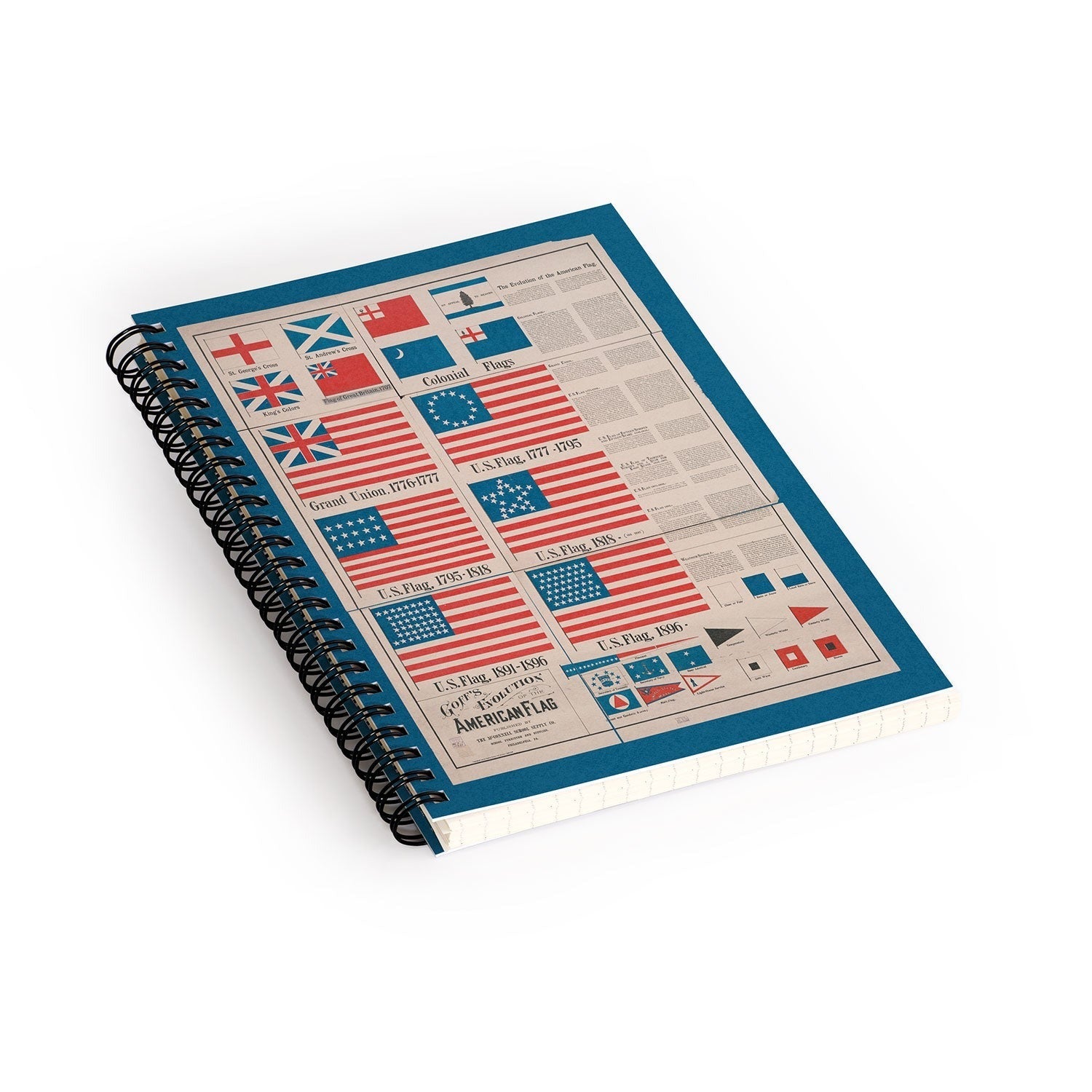 DENY Designs Goff s Evolution of the American Flag Spiral Notebook