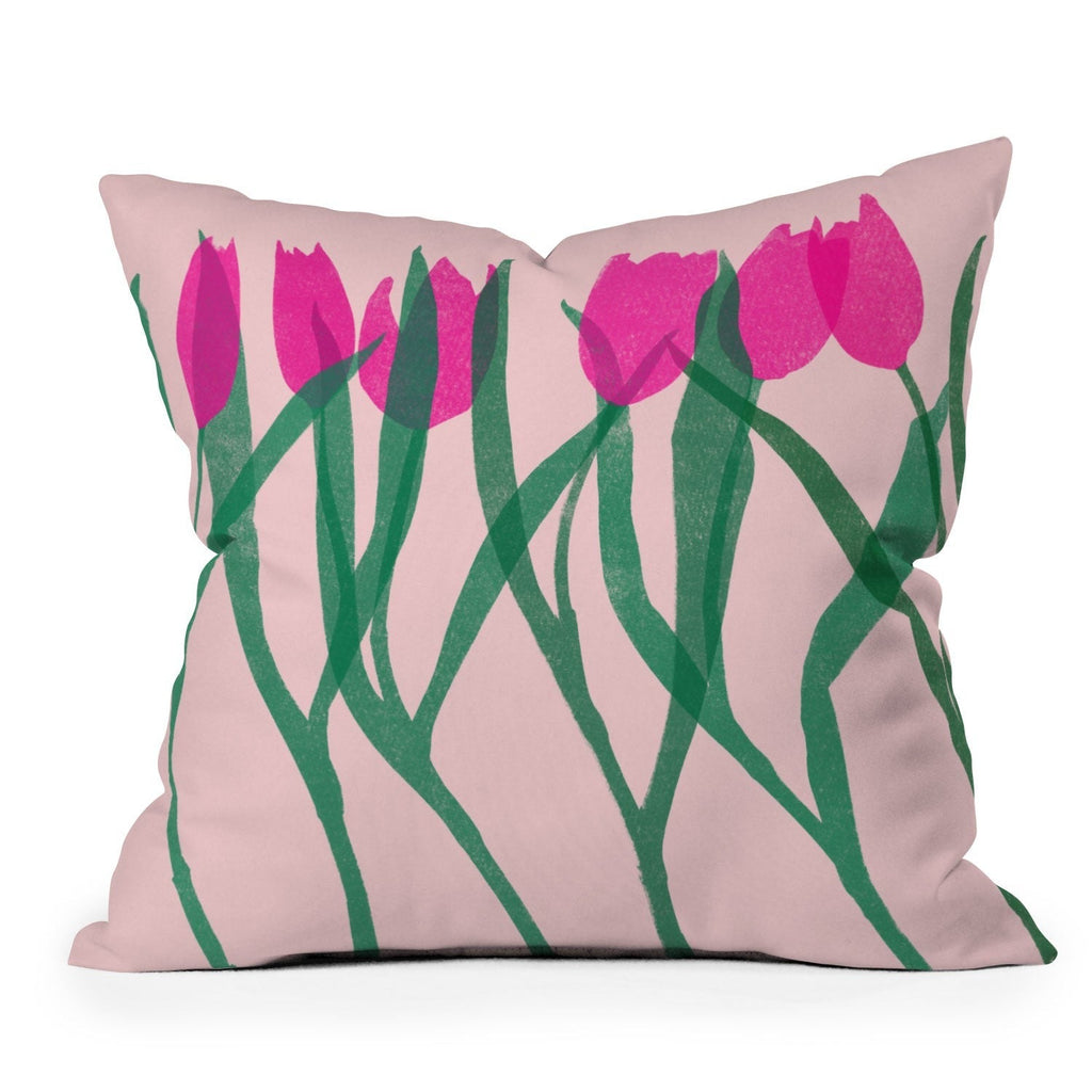 Garima Dhawan tulips 14 Outdoor Throw Pillow