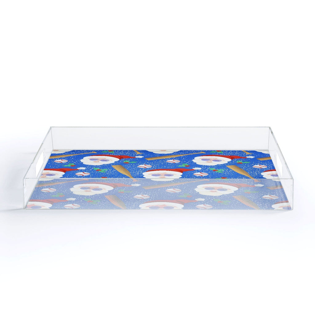 Design by Spark Sporty Baseball Santa Acrylic Tray