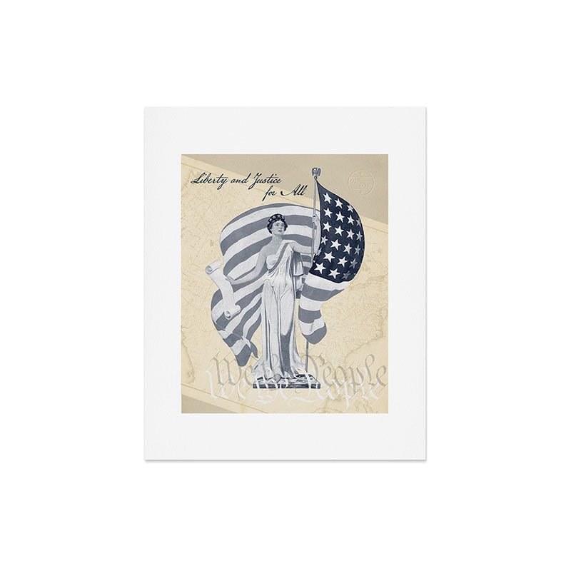 DENY Designs Liberty and Justice Woman Art Print