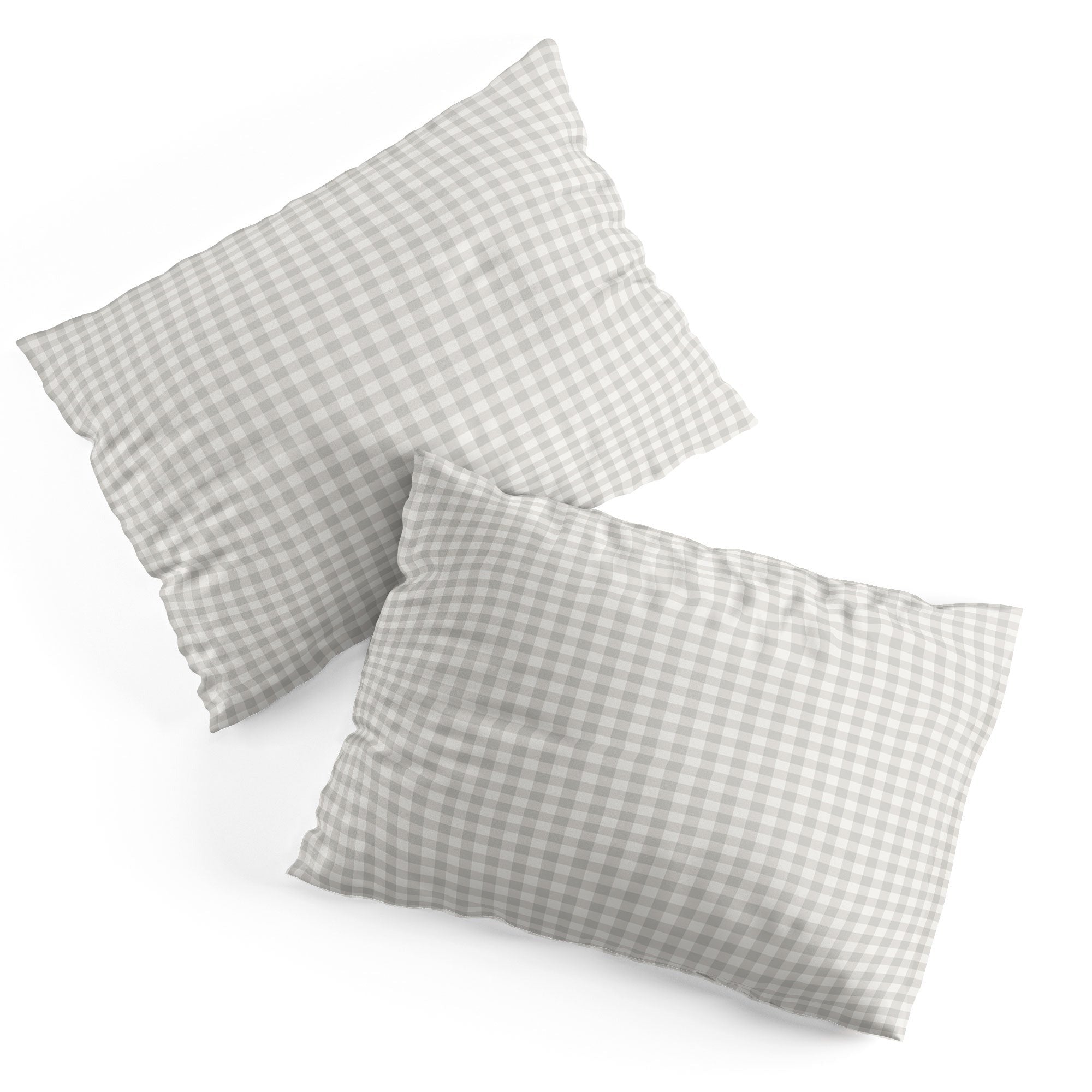 Colour Poems Gingham Plaid Pattern Cloud White Pillow Shams
