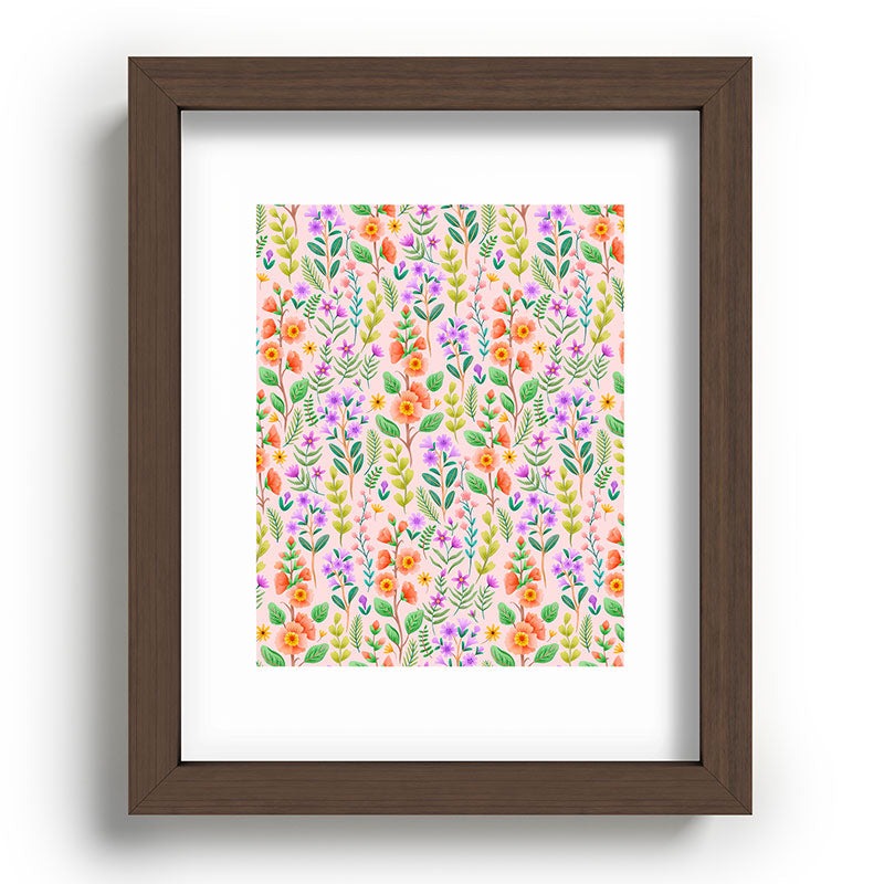 Pimlada Phuapradit Ditsy Spring Floral Recessed Framing Rectangle