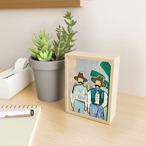 83 Oranges Side By Side Cowboy Edition Framed Mini Art Print
