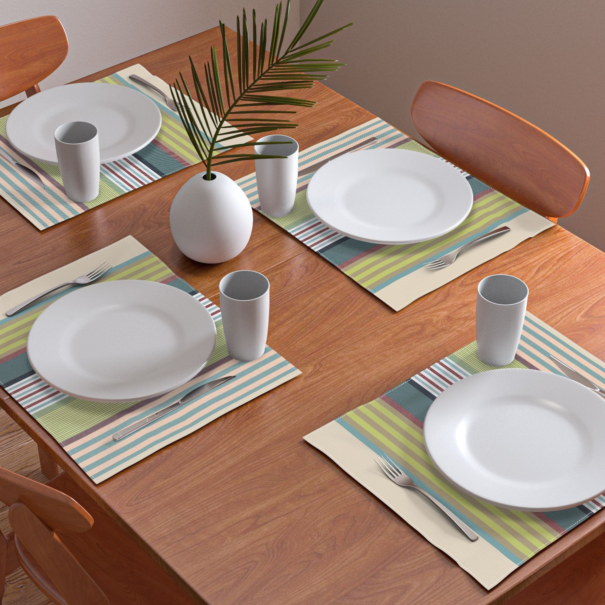 Marta Barragan Camarasa Colorful Stripe Delight Placemat