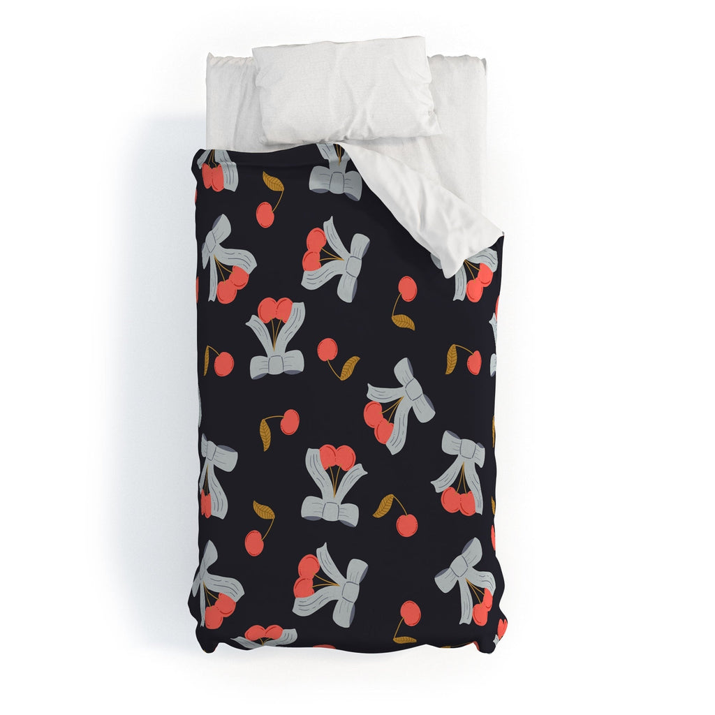 Jennifer Labre Cherries and Bows Duvet Cover