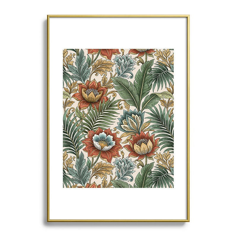 Marta Barragan Camarasa Retro Jungle Garden Metal Framed Art Print
