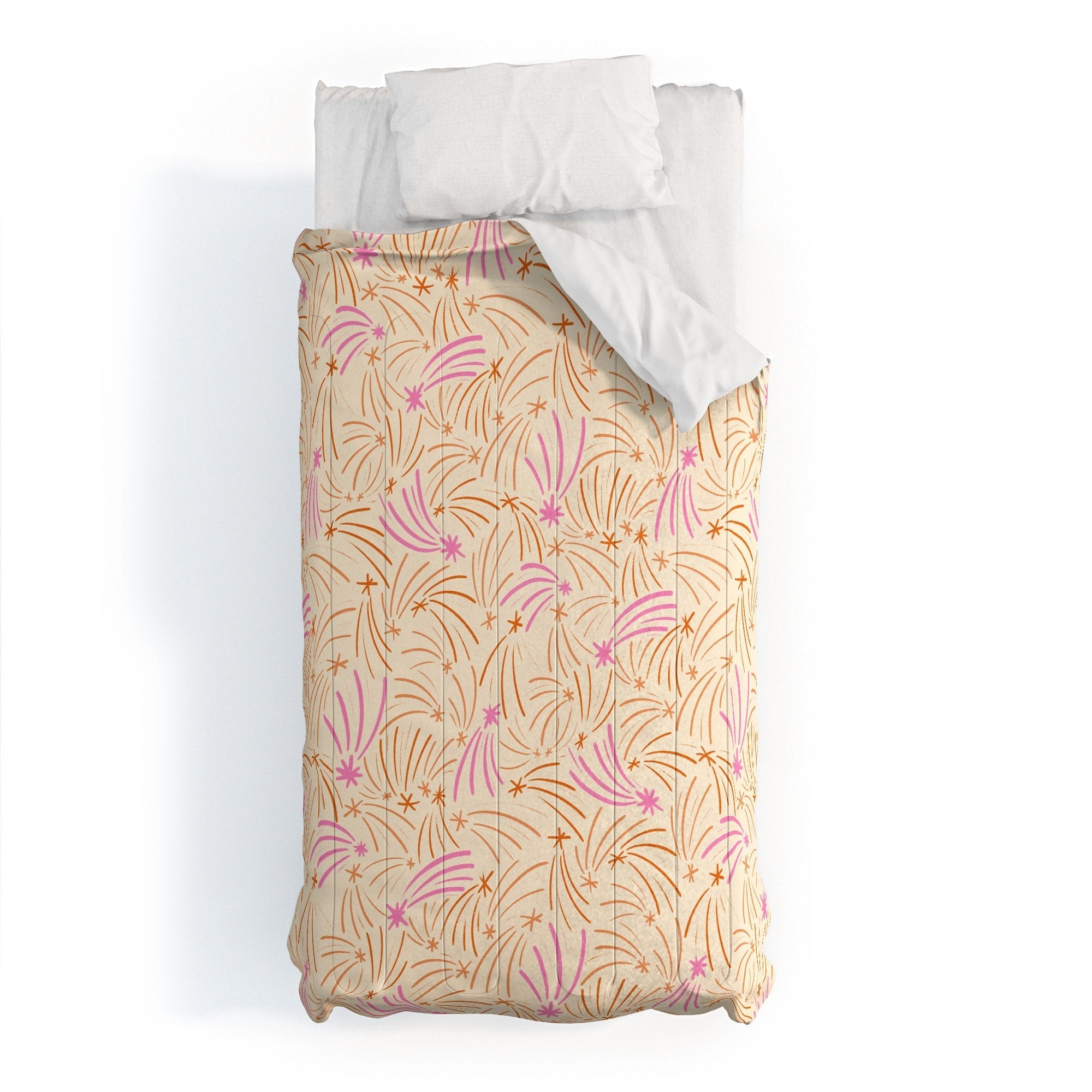 Little Om Pattern Shooting Stars cream Comforter