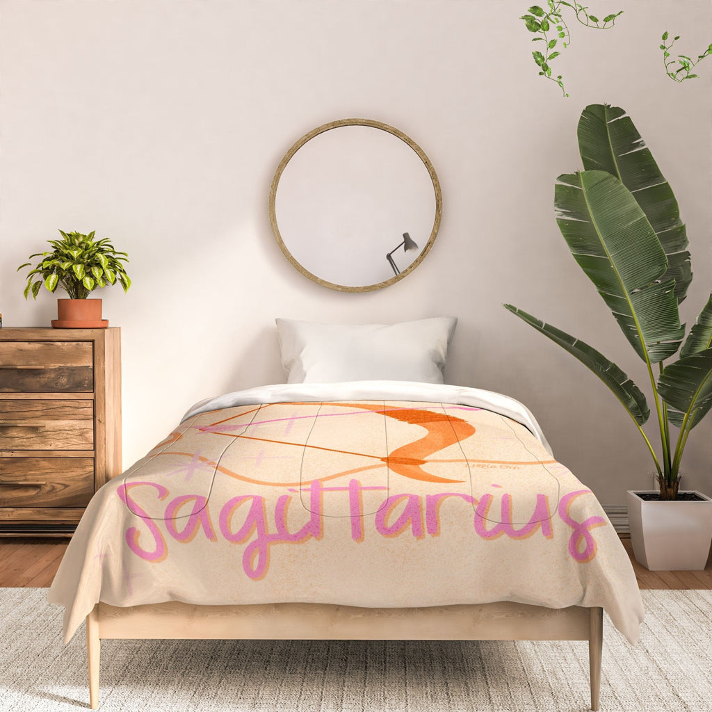 Little Om Zodiac Sign Sagittarius Comforter