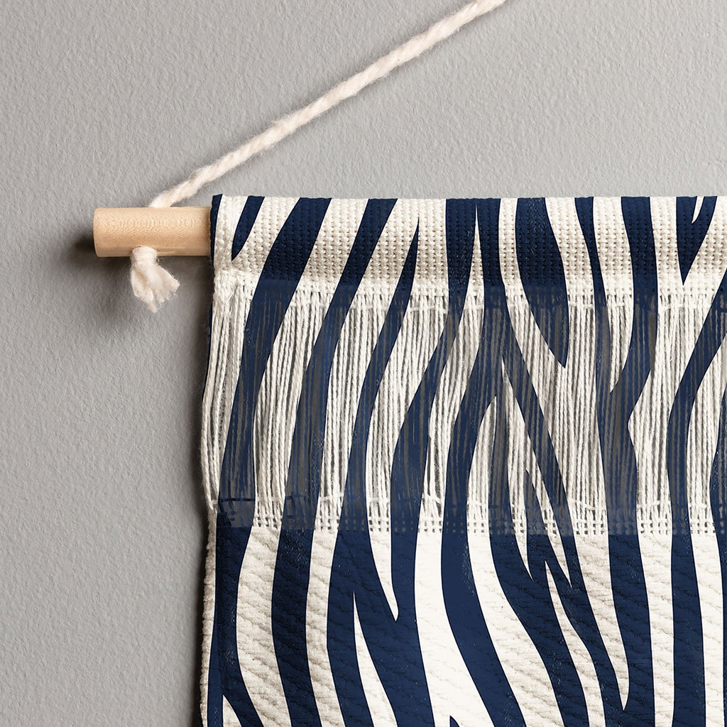 Avenie BR Navy Tiger Stripes Wall Hanging Landscape