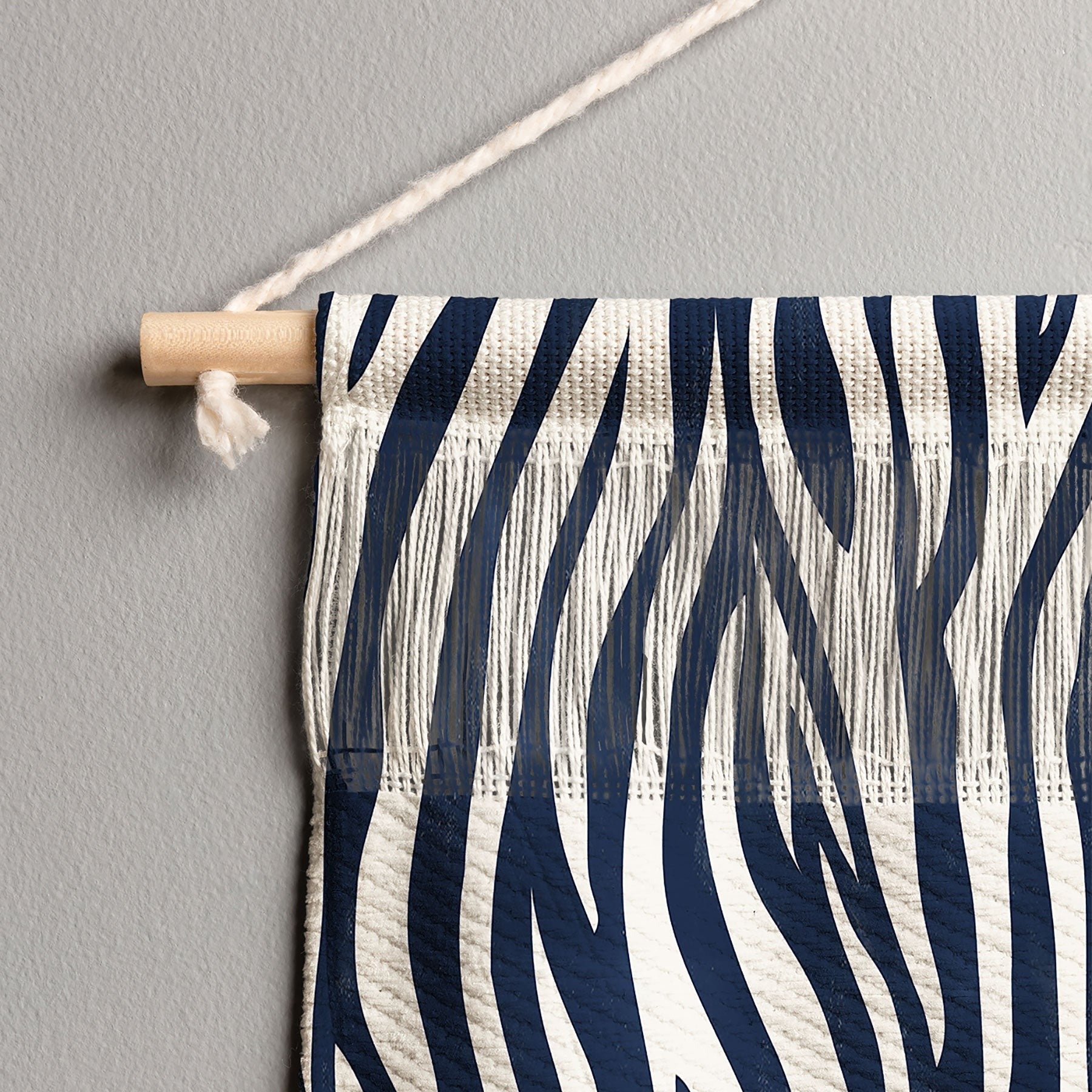 Avenie BR Navy Tiger Stripes Wall Hanging Landscape