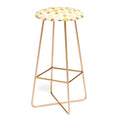 Ninola Design Everyday Artifact Checker Mosaic Tiles Geometry Yellow Bar Stool
