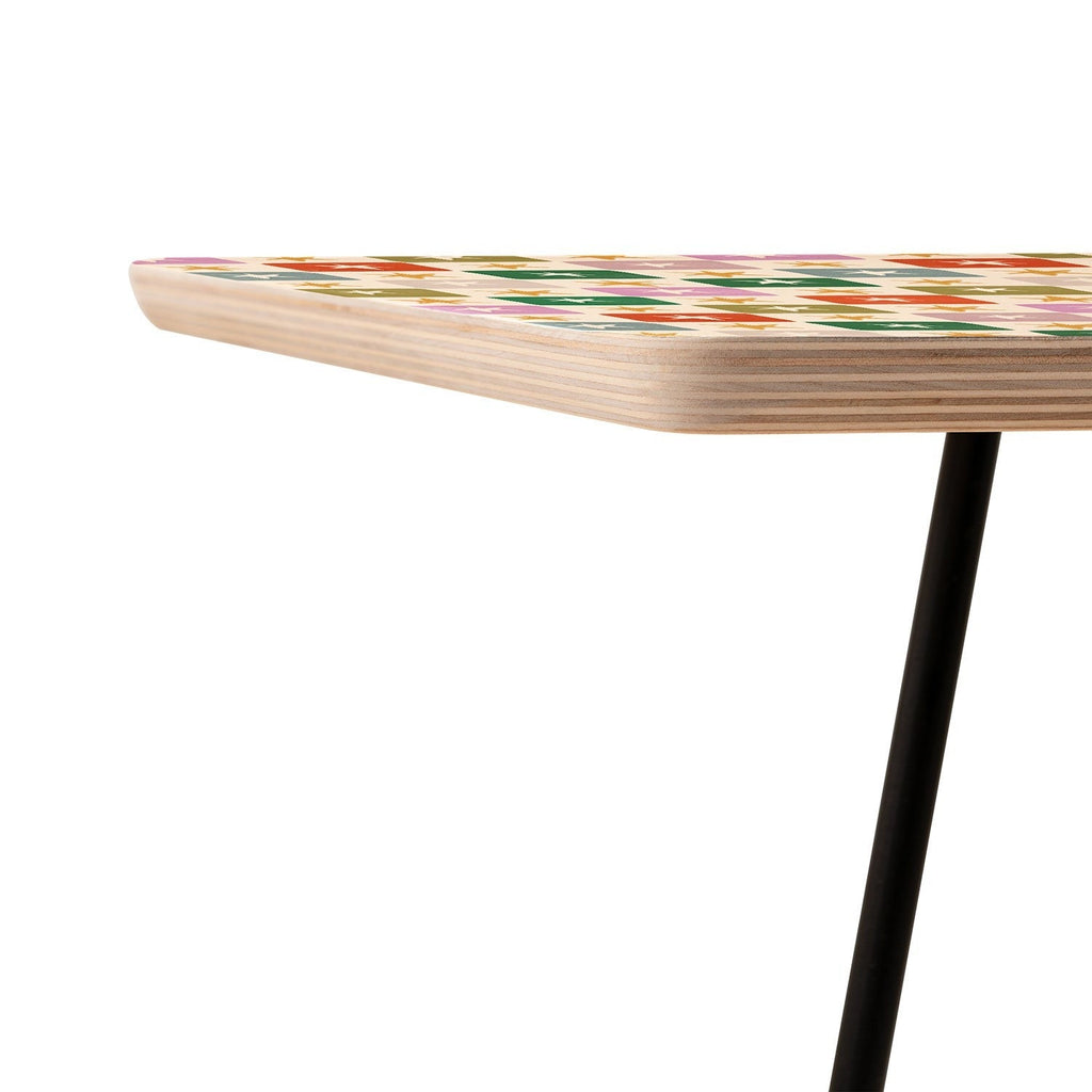 LouBruzzoni Retro Star Block Pattern Side Table
