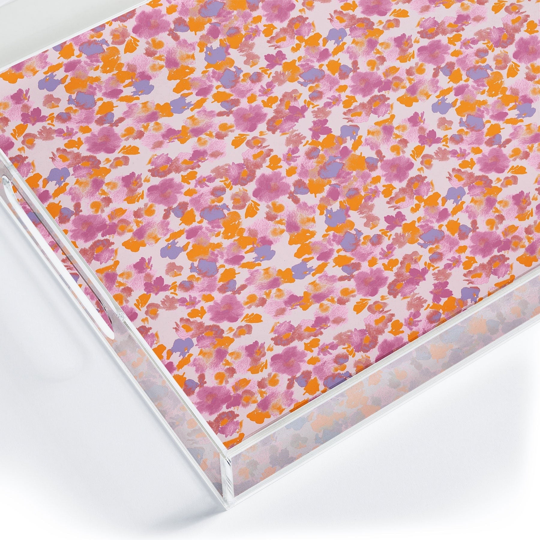 Gabriela Fuente Day Dreaming Watercolor Pink Acrylic Tray