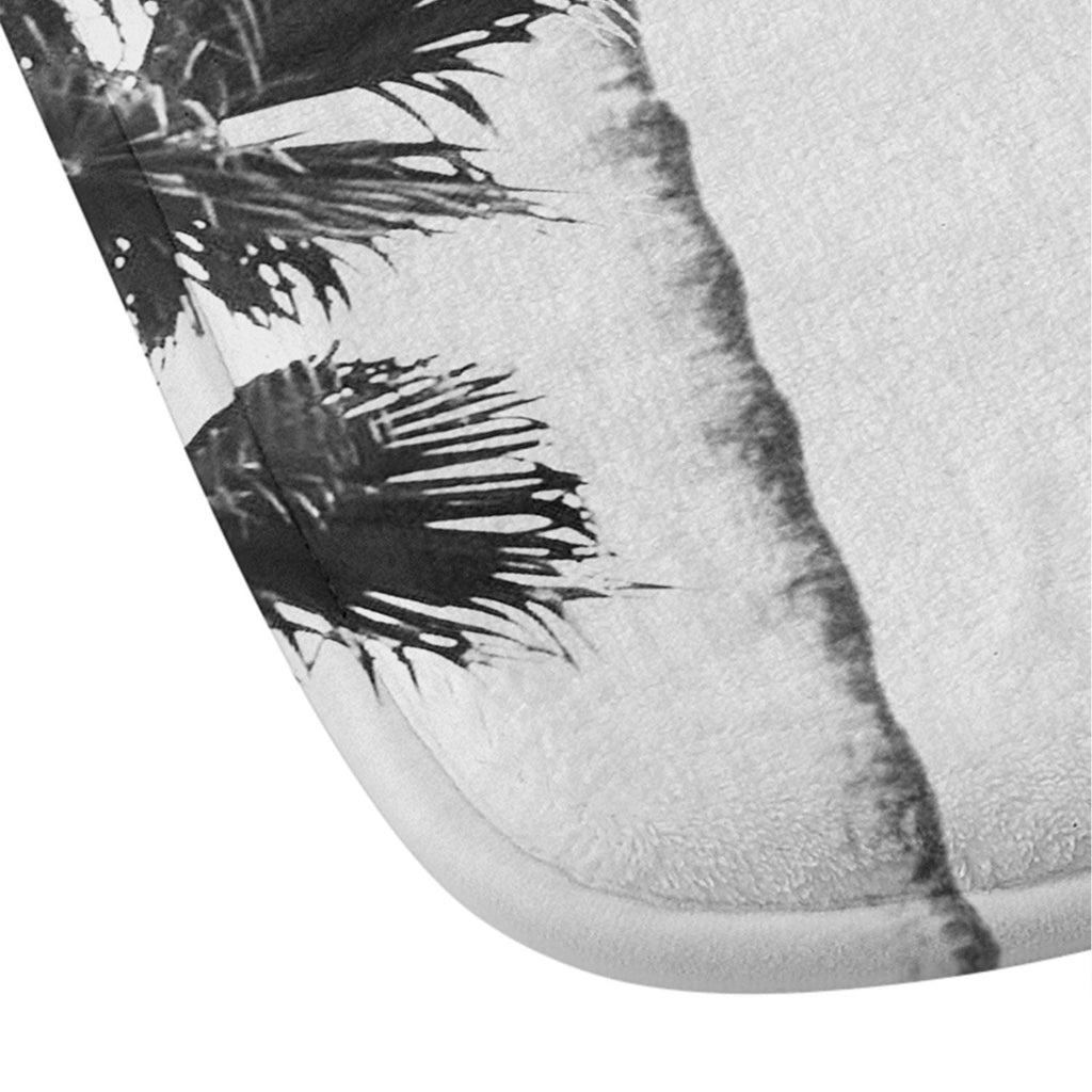 Gal Design Black And White Palms Memory Foam Bath Mat