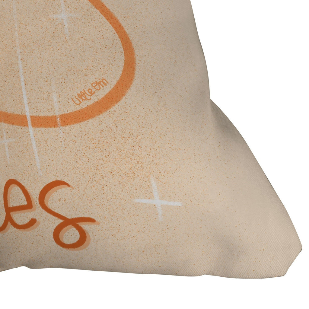 Little Om Zodiac Signs Aries Outdoor Throw Pillow